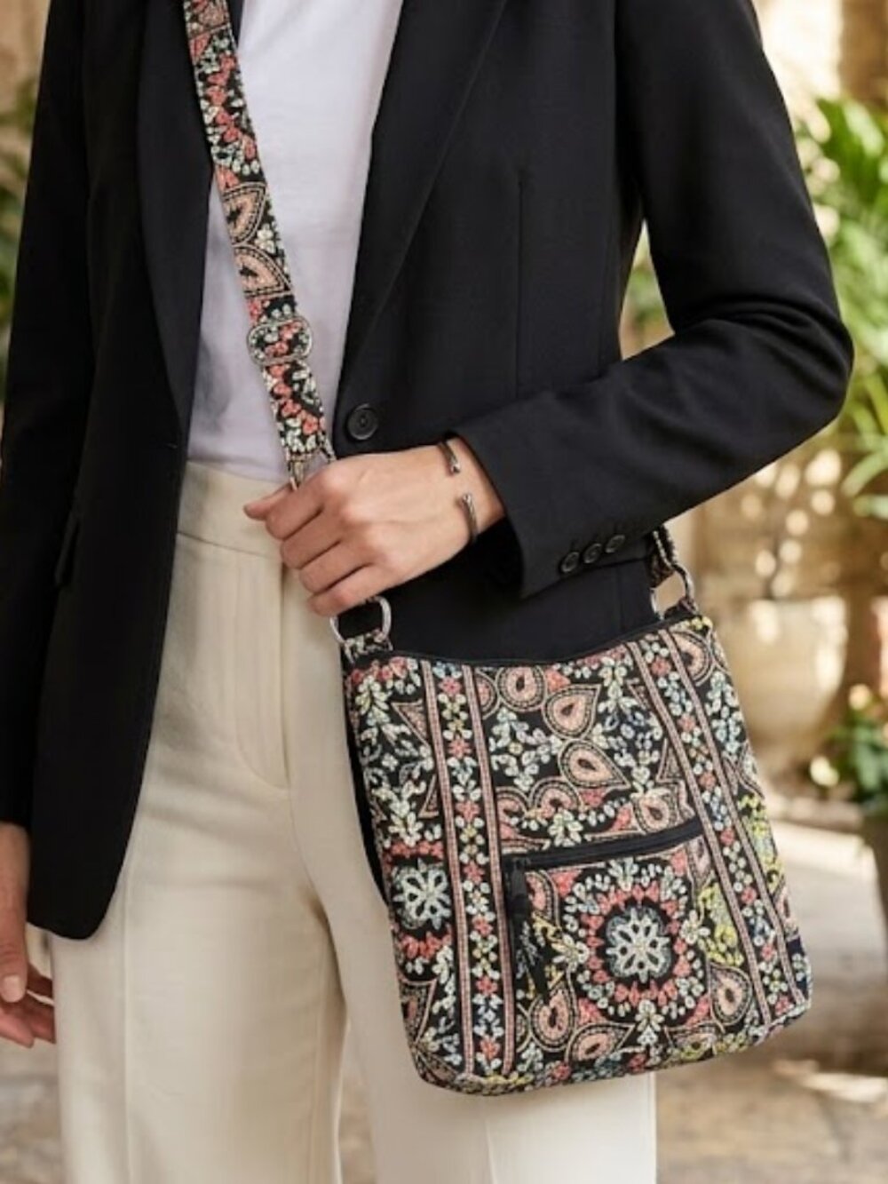 Vera Bradley Rhythm and Blues Paisley Hipster Crossbody Bag